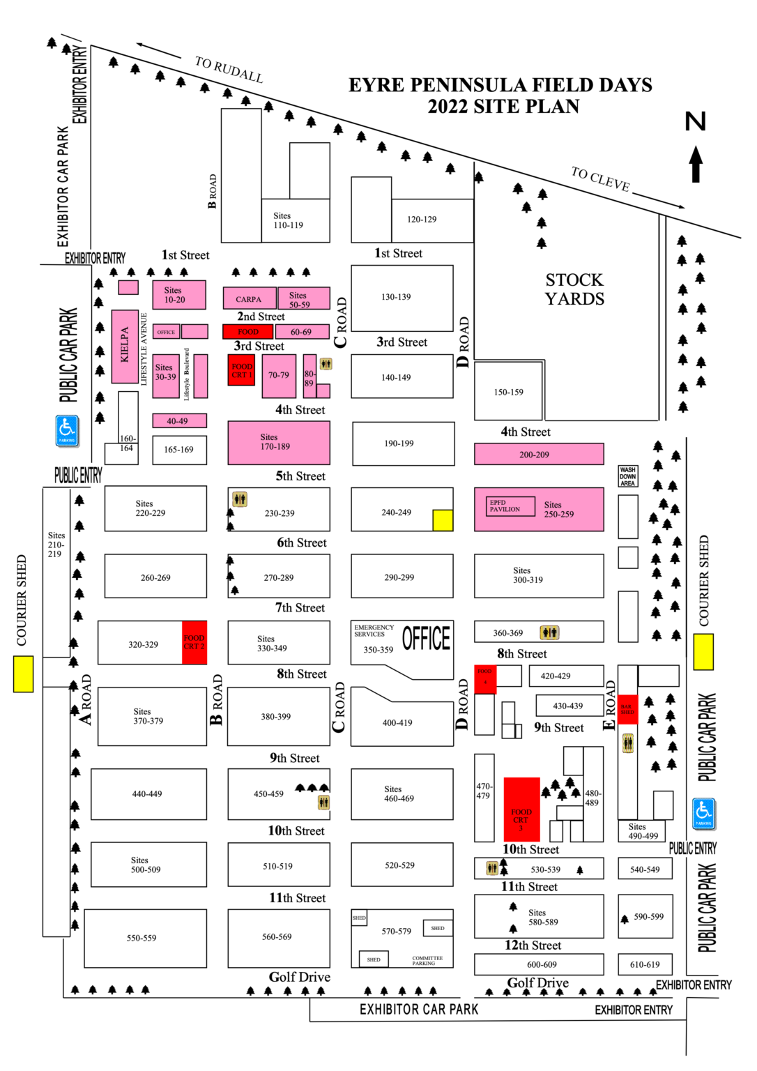 Site Map EP Field Days